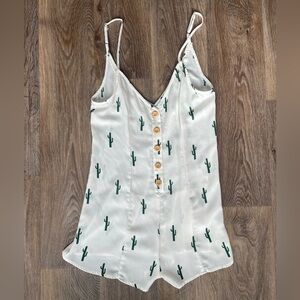 Show Me Your Mumu Cactus Print Button Romper Women’s Small desertcore festival